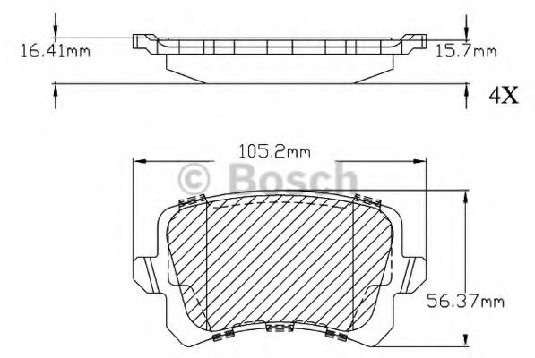 set placute frana,frana disc F 03B 150 403 BOSCH - Frana disc