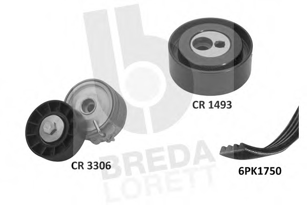 Set curea transmisie cu caneluri KCA 0006 BREDA LORETT - Transmisie - kit accesorii Set curea transmisie cu caneluri KCA 0006 BREDA LORETT - Transmisie - kit accesorii