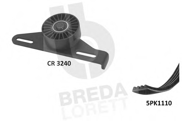 Set curea transmisie cu caneluri KCA 0025 BREDA LORETT - Transmisie - kit accesorii Set curea transmisie cu caneluri KCA 0025 BREDA LORETT - Transmisie - kit accesorii