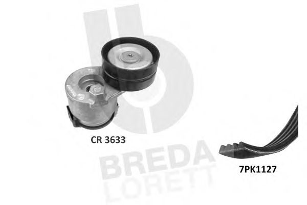 Set curea transmisie cu caneluri KCA 0043 BREDA LORETT - Transmisie - kit accesorii Set curea transmisie cu caneluri KCA 0043 BREDA LORETT - Transmisie - kit accesorii