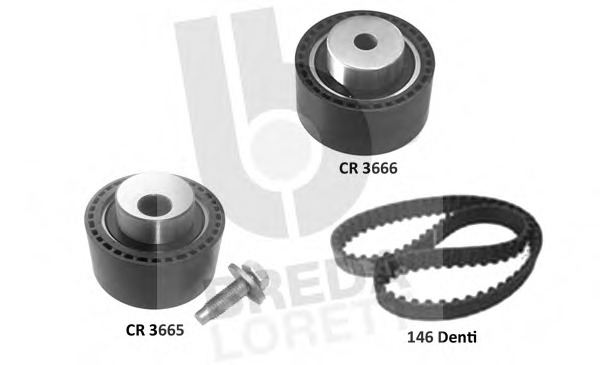 Set curea de distributie KCD 0733 BREDA  LORETT - Kit distributie / curea distributie