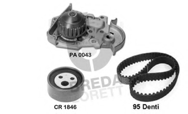 Set pompa apa + curea dintata KPA 0057A BREDA LORETT - Pompa apa/ garnitura Set pompa apa + curea dintata KPA 0057A BREDA LORETT - Pompa apa/ garnitura