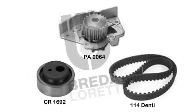 Set pompa apa + curea dintata KPA 0103B BREDA LORETT - Pompa apa/ garnitura Set pompa apa + curea dintata KPA 0103B BREDA LORETT - Pompa apa/ garnitura
