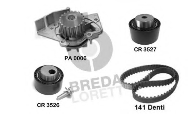 Set pompa apa + curea dintata KPA 0104A BREDA LORETT - Pompa apa/ garnitura Set pompa apa + curea dintata KPA 0104A BREDA LORETT - Pompa apa/ garnitura