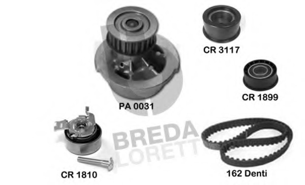 Set pompa apa + curea dintata KPA 0365B BREDA  LORETT - Kit distributie / curea distributie