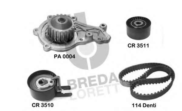 Set pompa apa + curea dintata KPA 0571A BREDA LORETT - Kit distributie / curea distributie Set pompa apa + curea dintata KPA 0571A BREDA LORETT - Kit distributie / curea distributie