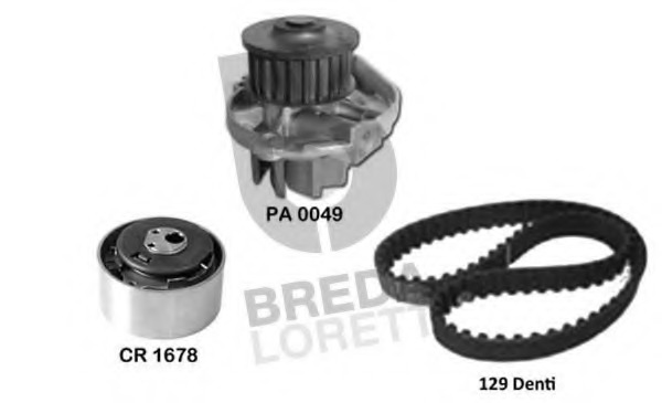 Set pompa apa + curea dintata KPA 0727C BREDA LORETT - Pompa apa/ garnitura Set pompa apa + curea dintata KPA 0727C BREDA LORETT - Pompa apa/ garnitura