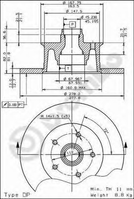 Disc frana 08.2981.10 BREMBO - Disc frana