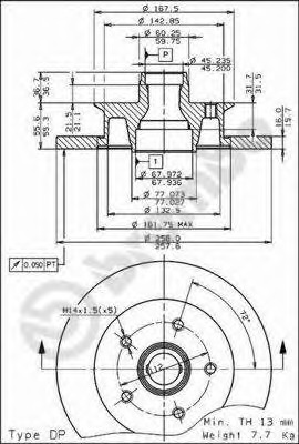 Disc frana 08.5177.20 BREMBO - Disc frana