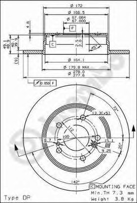 Disc frana 08.5178.30 BREMBO - Disc frana Disc frana 08.5178.30 BREMBO - Disc frana