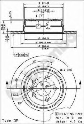 Disc frana 08.7878.10 BREMBO - Disc frana Disc frana 08.7878.10 BREMBO - Disc frana