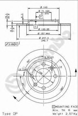 Disc frana 08.9602.10 BREMBO - Frana disc Disc frana 08.9602.10 BREMBO - Frana disc