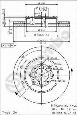 Disc frana 09.5457.10 BREMBO - Disc frana