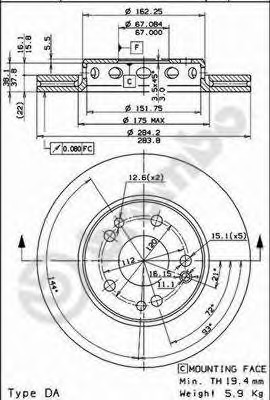 Disc frana 09.5926.20 BREMBO - Disc frana Disc frana 09.5926.20 BREMBO - Disc frana