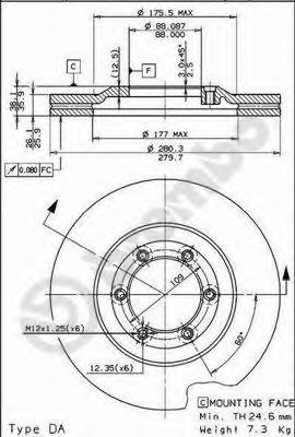Disc frana 09.6866.10 BREMBO - Disc frana