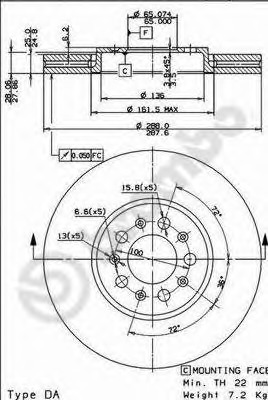 Disc frana 09.7010.21 BREMBO - Disc frana Disc frana 09.7010.21 BREMBO - Disc frana