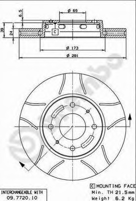 Disc frana 09.7720.75 BREMBO - Disc frana Disc frana 09.7720.75 BREMBO - Disc frana
