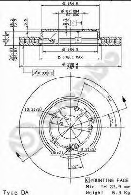 Disc frana 09.8411.10 BREMBO - Disc frana Disc frana 09.8411.10 BREMBO - Disc frana