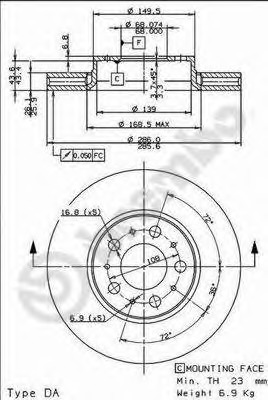 Disc frana 09.8633.75 BREMBO - Disc frana Disc frana 09.8633.75 BREMBO - Disc frana