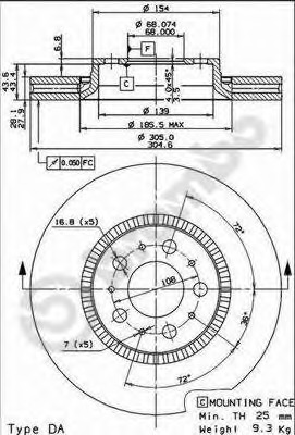 Disc frana 09.9130.11 BREMBO - Disc frana Disc frana 09.9130.11 BREMBO - Disc frana