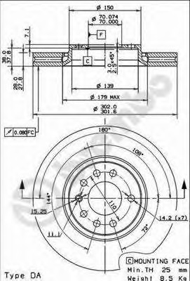 Disc frana 09.9162.14 BREMBO - Frana disc Disc frana 09.9162.14 BREMBO - Frana disc