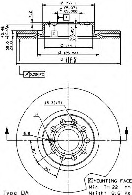 Disc frana 09.9772.10 BREMBO - Disc frana Disc frana 09.9772.10 BREMBO - Disc frana