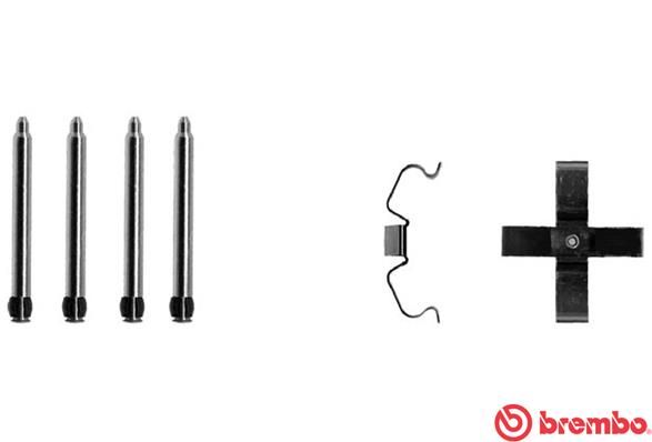 Set accesorii, placute frana A 02 258 BREMBO - Componente/ accesorii frana