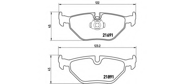 set placute frana,frana disc P 06 023 BREMBO - Frana disc