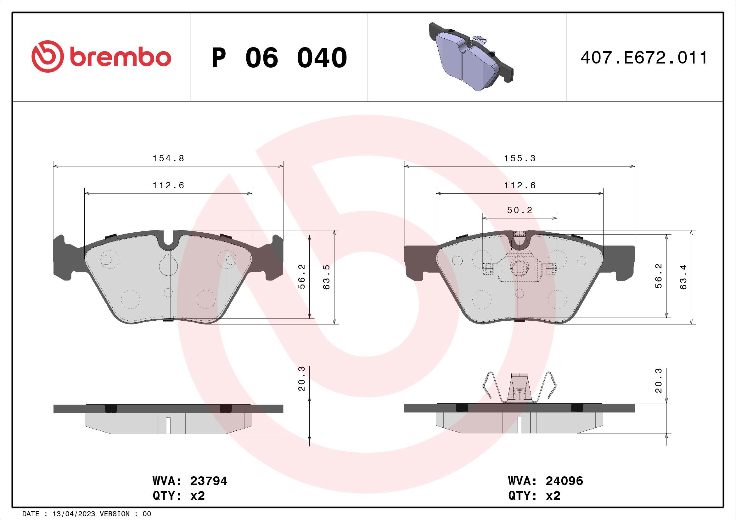 set placute frana,frana disc P 06 040 BREMBO - Frana disc set placute frana,frana disc P 06 040 BREMBO - Frana disc