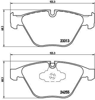 set placute frana,frana disc P 06 055 BREMBO - Frana disc