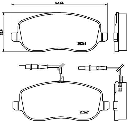 set placute frana,frana disc P 23 090 BREMBO - Set placute frana set placute frana,frana disc P 23 090 BREMBO - Set placute frana