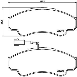 set placute frana,frana disc P 23 092 BREMBO - Frana disc