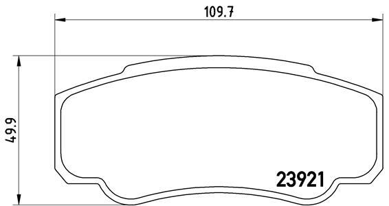 set placute frana,frana disc P 23 093 BREMBO - Frana disc