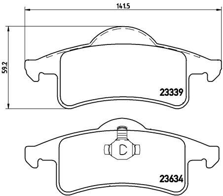 set placute frana,frana disc P 37 006 BREMBO - Frana disc