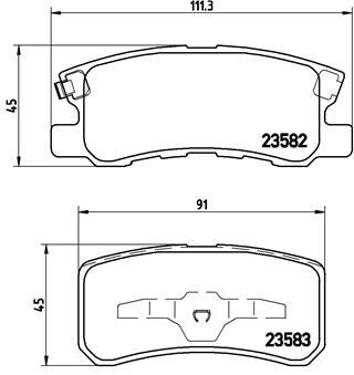 set placute frana,frana disc P 54 031 BREMBO - Frana disc