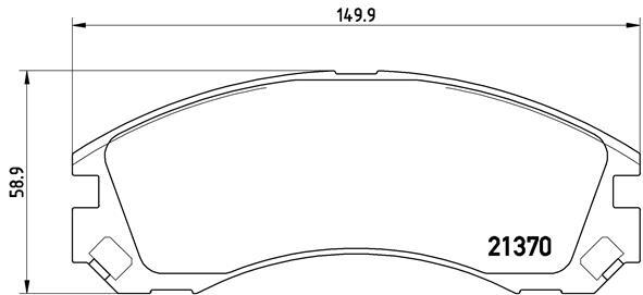 set placute frana,frana disc P 61 089 BREMBO - Frana disc