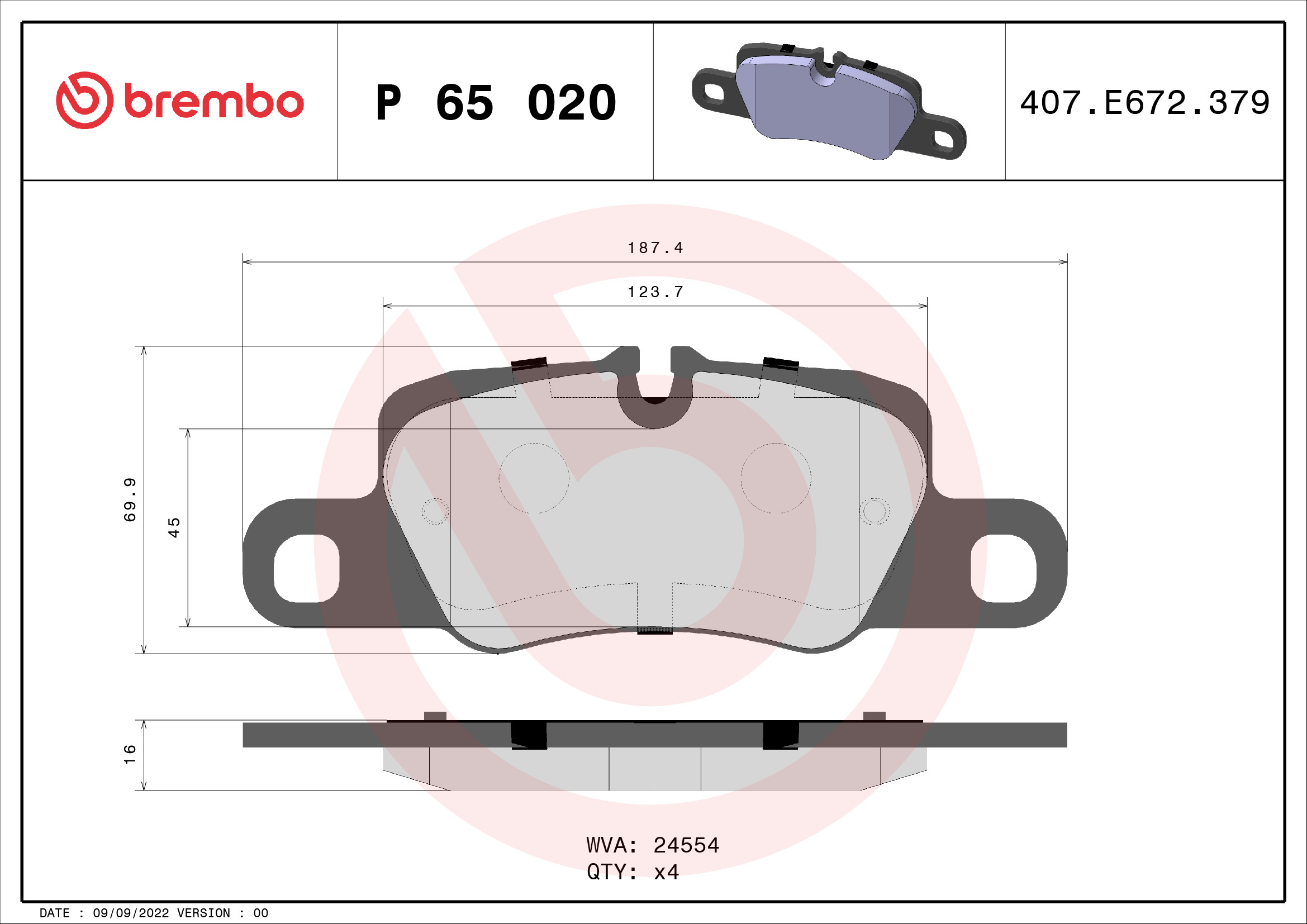 set placute frana,frana disc P 65 020 BREMBO - Frana disc set placute frana,frana disc P 65 020 BREMBO - Frana disc