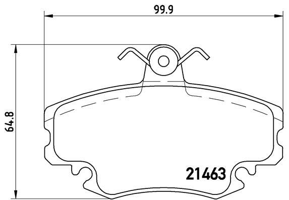 set placute frana,frana disc P 68 038 BREMBO - Frana disc