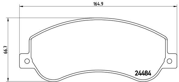 set placute frana,frana disc P 85 115 BREMBO - Frana disc