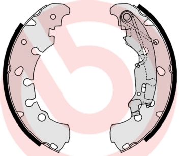 Set saboti frana S 23 530 BREMBO - Material frictiune sabot frana/ sabot frana