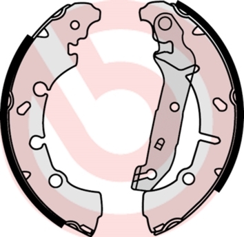 Set saboti frana S 24 532 BREMBO - Material frictiune sabot frana/ sabot frana