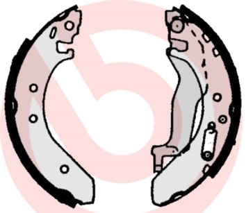 Set saboti frana S 52 503 BREMBO - Material frictiune sabot frana/ sabot frana