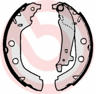 Set saboti frana S 61 523 BREMBO - Material frictiune sabot frana/ sabot frana