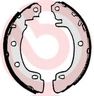 Set saboti frana S 68 522 BREMBO - Material frictiune sabot frana/ sabot frana