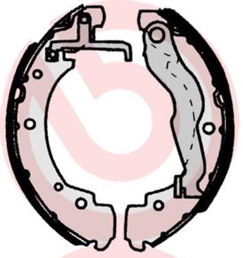 Set saboti frana S 85 515 BREMBO - Material frictiune sabot frana/ sabot frana