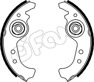 Set saboti frana 153-063 CIFAM - Material frictiune sabot frana/ sabot frana