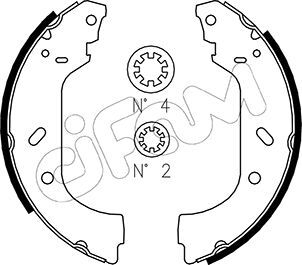Set saboti frana 153-074 CIFAM - Material frictiune sabot frana/ sabot frana Set saboti frana 153-074 CIFAM - Material frictiune sabot frana/ sabot frana