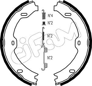 Set saboti frana, frana de mana 153-243K CIFAM - Frana de mana