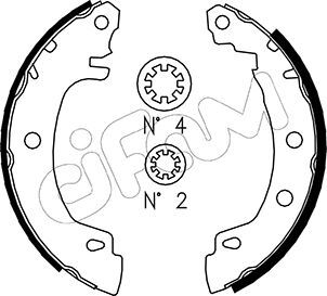 Set saboti frana 153-353 CIFAM - Material frictiune sabot frana/ sabot frana Set saboti frana 153-353 CIFAM - Material frictiune sabot frana/ sabot frana