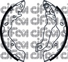 Set saboti frana 153-504 CIFAM - Material frictiune sabot frana/ sabot frana